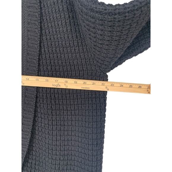 Pallas Original Pure Wool Hand Loomed Ireland Black Sweater Coat Medium - Picture 10 of 13